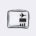thumbnail image 2 of Neceser transparente - 2 bolsas transparentes de avión - Neceser de transporte de líquidos - Neceser unisex transparente, negro JFHHH pequeña, 2 of 4