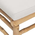 thumbnail image 5 of vidaXL 3 Piece Garden Lounge Set with Light Grey Cushions Bamboo, 5 of 5