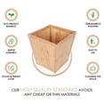 thumbnail image 2 of ToiletTree Products 100% Bamboo Wooden Wastebasket Trash Can, 2 of 3