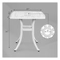 thumbnail image 2 of 21” Cast Aluminum Outdoor Side Table, Round Patio Coffee Table with Coated Surface, Porch Table for Bar, Bistro, Event, Party, Wedding, Outdoor, White, 2 of 5