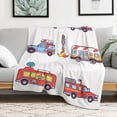 thumbnail image 5 of Fire Engine Car Truck for Women Men Kids Flannel Throw Blankets Soft Fuzzy Lightweight for Home Decor Couch Bed Sofa, 5 of 8