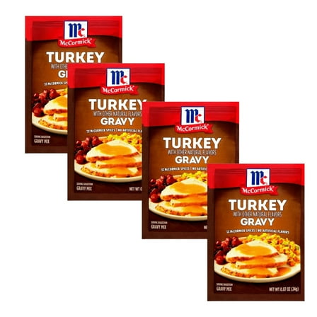 ( 4 Pack ) McCormick Turkey Gravy Seasoning Mix, 0.87 Oz