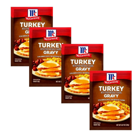( 4 Pack ) McCormick Turkey Gravy Seasoning Mix, 0.87 Oz