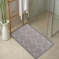 thumbnail image 3 of Kitchen & Bathroom Mat, Hexagon Geometric Design Slip Resistant Backing, Gray, 19.5''X32'', 3 of 5