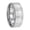 Silver, variant on HIJONES Women Men's 8mm Wood Grain Stainless Steel Ring Personalized Vintage Punk Jewelry Silver Size 10