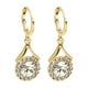 thumbnail image 2 of Pendientes de flores Pendientes de flor grandes Pendientes florales gruesos para mujer Pendientes de doble aro para piercing, 2 of 8