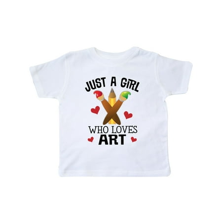 

Inktastic Artist Just A Girl Who Loves Art Gift Toddler Toddler Girl T-Shirt