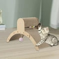 thumbnail image 1 of Rascador de cartón para gatos, almohadilla para rascar, puente de arco, resistente, ahorro de espacio, accesorios, versátil, respetuoso con el medio Marrón Talla L Yinane Almohadilla para rascar gatos, 1 of 8