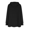 thumbnail image 4 of Timegard Oversized Hoodies for Women Fall Ribbed V Neck Button Long Sleeve Pullover Loose Comfy Tops, 4 of 6