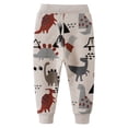 thumbnail image 5 of Toddler Boys Pants Cartoon Dinosaur Print Elastic Waist Straight Leg Sweatpants Casual Fashion Trousers Holiday Wear,Gray,4-5 Years, 5 of 6