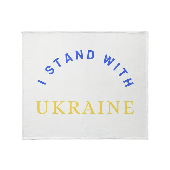 CafePress - Solidarity With UKRAINE - Soft Fleece Throw Blanket, 50"x60" for All Ages