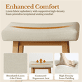 thumbnail image 4 of Yaheetech Set of 2 Farmhouse Counter Height Bar Stools, Padded Backless Seats, Beige, 4 of 8