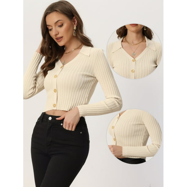 Outfit Con Sueter Beige De Botones Camisa Sueter Beige Mujer