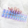 thumbnail image 1 of Pegatinas para uñas, paquete de 22 tiras de gel UV semirrígidas, kit de inicio de larga duración, tiras de esmalte de uñas en gel, pegatinas de uñas en gel para uñas de manos y pies (Blue Aurora, A), 1 of 5
