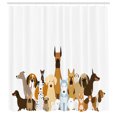 thumbnail image 2 of Ambesonne Dog Lover Shower Curtain, Funny Pet Breeds Cartoon, 69"Wx84"L, Multicolor, 2 of 4