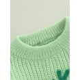 thumbnail image 6 of BemeyourBBs Toddler Baby Girl Boy St Patricks Day Sweater Outfits Irish Spring Fall Winter Sweaters Shamrock Letter Embroidery Long Sleeve Crew Neck Knitwear Pullover Tops, 6 of 9