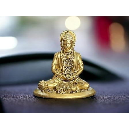 Resin Hanuman Idol for Home Decor | Beautiful Bajrang Bali Murti for Home Temple, Car Dashboard, Gift Items | Bajrangbali Figurine Showpiece Sculpture for Office Desk