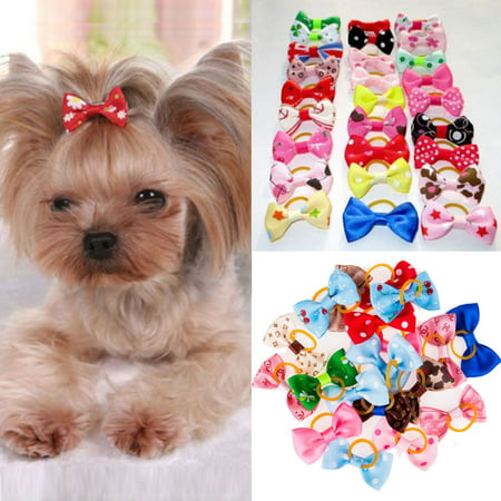 20 PCS/LOT Handmade Designer Pet Dog Accessories Grooming Hair Bows For Dogs
