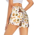 thumbnail image 2 of Uemuo Cute Bee Honey Jar Hive Bear Pattern Women's Athletic Shorts High Waisted Running Shorts with Liner Pockets Gym Elastic Workout Shorts-Medium, 2 of 9