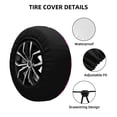thumbnail image 2 of Vsdgher Watercolor Painting White Horse for Spare Tire Cover, Tire Wheel Protector Wheel Cover Fit for Truck,Trailer,RV,SUV,Camper and Most Vehicle-16 inch, 2 of 6