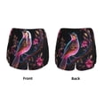thumbnail image 3 of Cauagu Glowing Leaf Bird Print Women's 2 in 1 Running Shorts Athletic Workout Gym Yoga Shorts Running Shorts for Women-XX-Large, 3 of 7