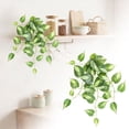 thumbnail image 2 of Dienrx 50Cm Artificial Pothos Hanging Plant with White Ceramic Pot, Realistic Indoor Greenery for Home Decor, Desk, Shelf, Bathroom, and Office Decoration, Easy to Assemble, 2 of 7