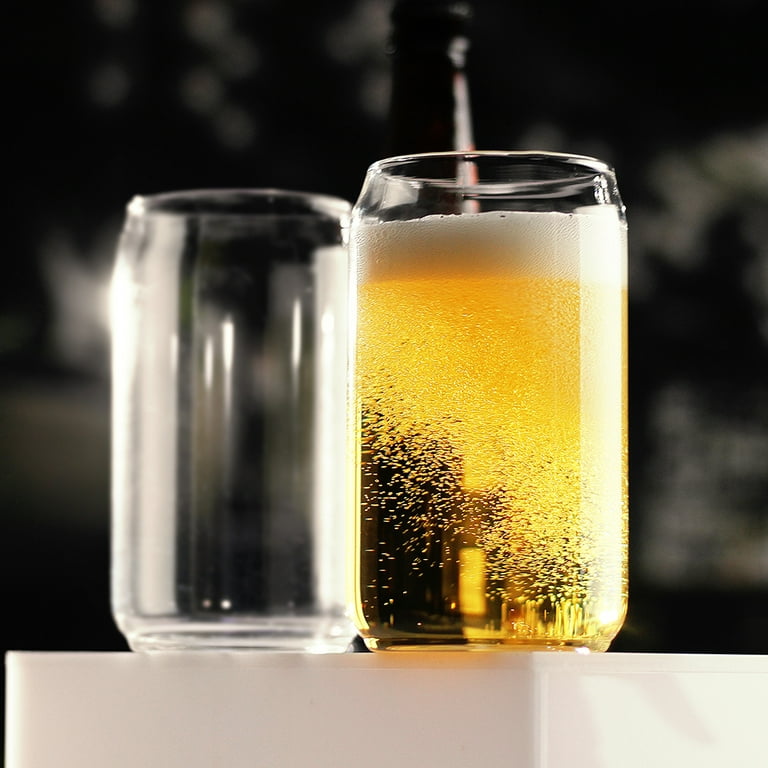 Dragonus Beer Can Glasses - Can Shaped Beer Glass Cups -- Soda Pop Can  Shaped Beer Glasses are Nucleated for Better Tasting Beer