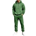 thumbnail image 5 of Zynoxe Sweatsuits Men 2 Piece Outfit Streetwear Drawstring Pullover Sweatshirt and Striped Jogger Pants Fall Clothes Fashion Soft Lounge Sets with Pockets, 5 of 9