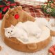 thumbnail image 5 of Christmas Red Reindeer Pet Bed Semi Enclosed Kitty Bed Dog Bed Removable And Washable Dog Bed Winter Warm Cats Bed, 5 of 5