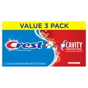 Crest Toothpaste, Plus Cavity Protection Toothpaste, Regular Paste, 5.7 oz Triple