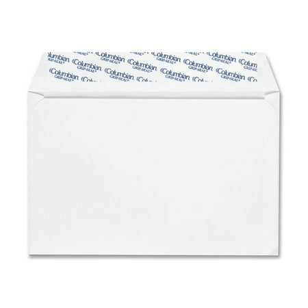 - Columbian, QUACO468, Grip-Seal Greeting Card Envelopes, 100 / Box, White