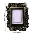 thumbnail image 3 of Lssam Mini Picture Frame, Vintage Baroque Small Christmas Decor, Ornate Mini Resin Photo Frame, Dark Snowy Forest Artwork for TableTop Desk, Festive Gift for Women Bedroom Decor, 3 of 3