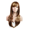 thumbnail image 2 of European & American Style Long Wig with Side Bangs - Long Wavy Curly Wig Mixed Color Wigs Synthetic Blonde Wig Heat Resistance Fiber, 1 Wig, Easter, Wedding Makeup Organizers, 2 of 2