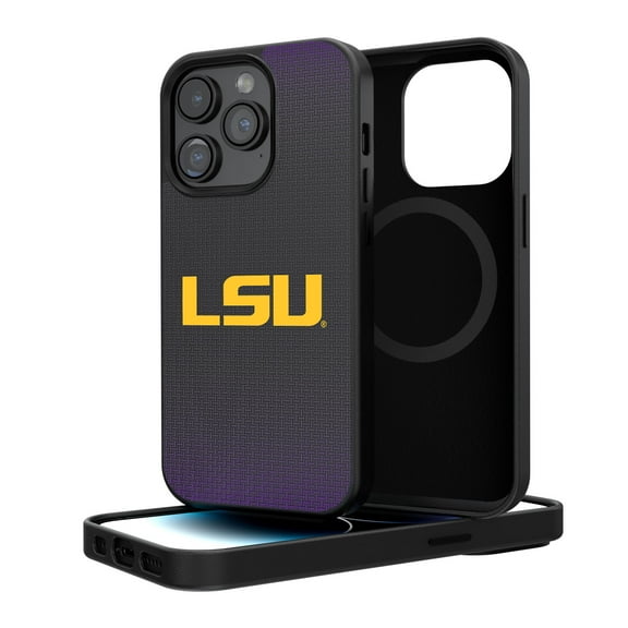 LSU Tigers Linen Logo iPhone Magnetic Bump Case