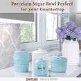 thumbnail image 7 of Ceramic Sugar Bowl with Lid and Spoon 12oz (Turquoise), 7 of 7