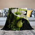 thumbnail image 2 of Chilfamy Flowers Green Naturalism Soft Cozy Printed Blanket & Throw for All Seasons - Lightweight Plush Blanket 50x60in, 2 of 6