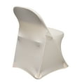 thumbnail image 2 of Your Chair Covers - Spandex Folding Chair Cover Ivory for Wedding, Party, Birthday, Patio, etc., 2 of 4