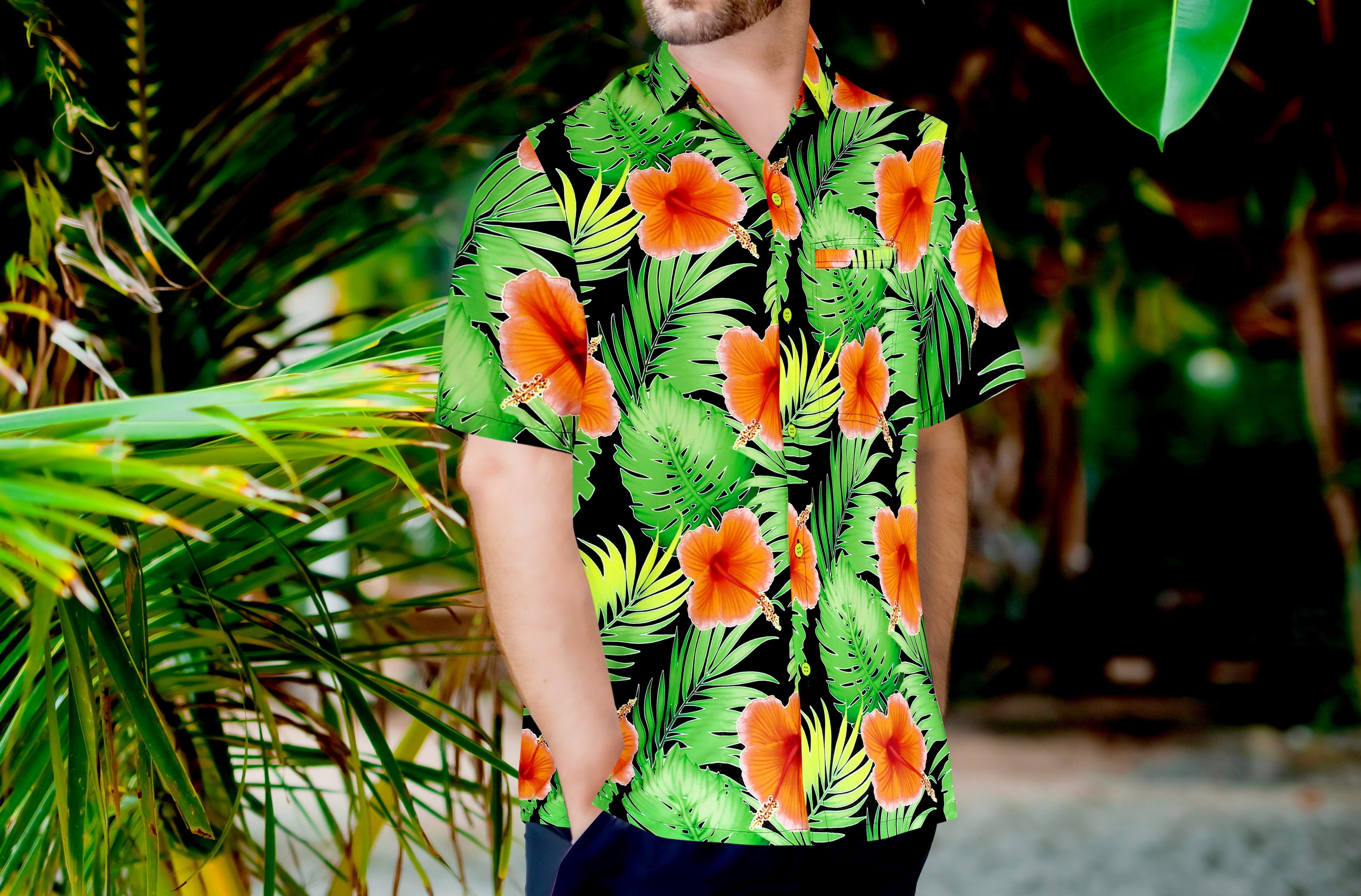 Mens Cotton Button Down Short Sleeve Hawaiian Shirt Summer V Neck Shirts Hippie Yoga Holiday Floral Tribal Tops