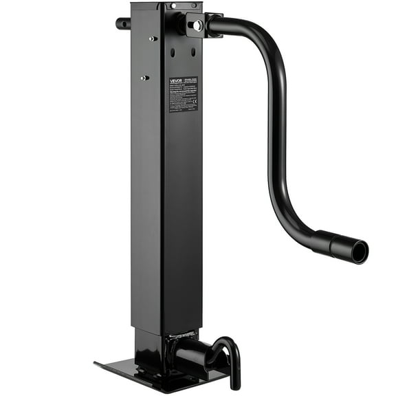 VEVOR Heavy-Duty Trailer Jack, 12,000 lbs Load Capacity, Sidewind Square Direct Weld-on Trailer Jack with Handle Crank, Adjustable Drop Leg, 26-Inch Travel for Lifting RV, Utility, Yacht Trailers