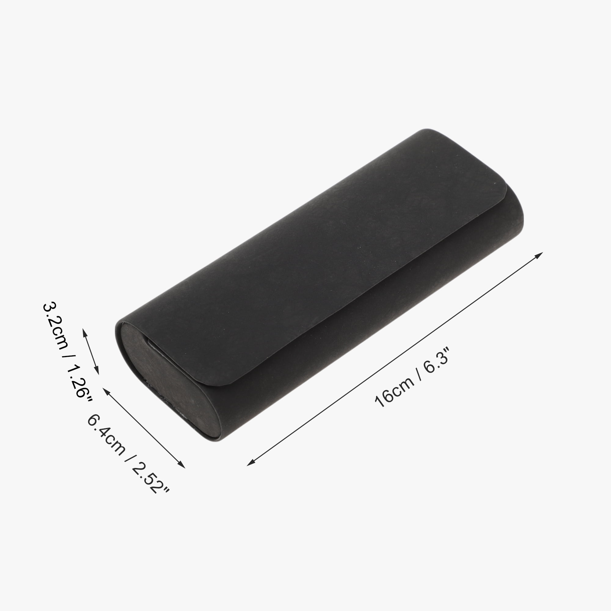Unique Bargains Portable Eyeglasses Storage Case with Soft Lining Black