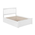thumbnail image 4 of Mission Full Wood Platform Bed with Matching Footboard & Full Trundle in White, 4 of 14