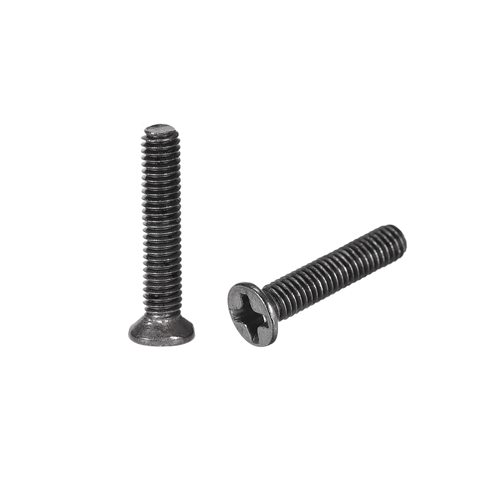 M3 x 12mm Phillips Flat Head Screws Carbon Steel Machine Screws Black