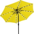 thumbnail image 5 of JUSTLET 11' Outdoor Patio Market Solar Umbrella w/ LED Lights for Garden, Yellow, 5 of 6