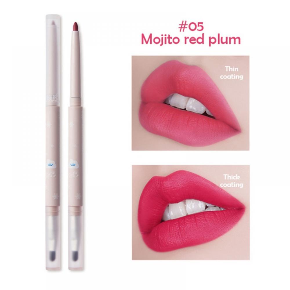 Matte Lip Liner Waterproof Long Lasting Matte 6 Colors Lip Pencil