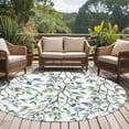 thumbnail image 4 of Blue Green Eucalyptus Round Area Rug 7Ft Washable Circle Rugs for Dorm Laundry Room, Spring Botanical Leaves Weeping Non-Slip Carpet Floor Mats Indoor Outdoor Carpet Runner Aesthetic Home Decor, 4 of 8