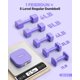 thumbnail image 2 of Juego de mancuernas FEIERDUN 5 en 1 ajustables, 2 unidades de 5,4 kg y 2,7 kg, color morado, 2 of 6