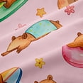 thumbnail image 4 of Erosebridal Kawaii Capybaras Curtains Pack of 2 (42x84 Each),Cute Animal Capybara Rainbow Stars Pattern Curtains Blackout For Kids Teens, 4 of 6