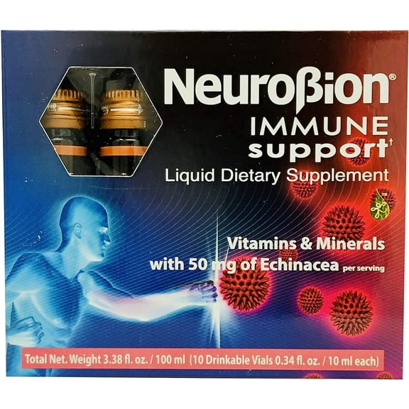 NEUROBION-Immune Support Vials (10ct/Box) 50 mg. /Neurobion Soporte Inmunológico con Equinácea y Zinc. (10 ampolletas)