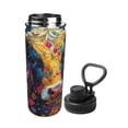 thumbnail image 2 of Daiia Colorful Daisy Sunflower Cow Printed 18 OZ Sports Insulated Kettle Drinking Cup Water Bottle Stainless Steel Kettle Portable Cup For Gym, 2 of 7
