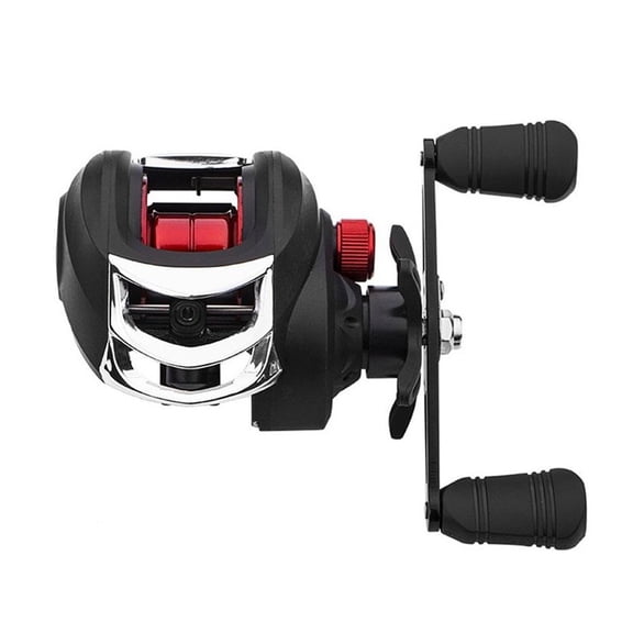 Vjnyvs 7.2:1 High Speed Baitcasting Fishing Reel, Carbon Handle 8kg Max Drag Centrifugal Brake Baitcaster